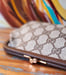 Image of Vtg Gucci Brown Monogram Kiss Lock Coin Purse 