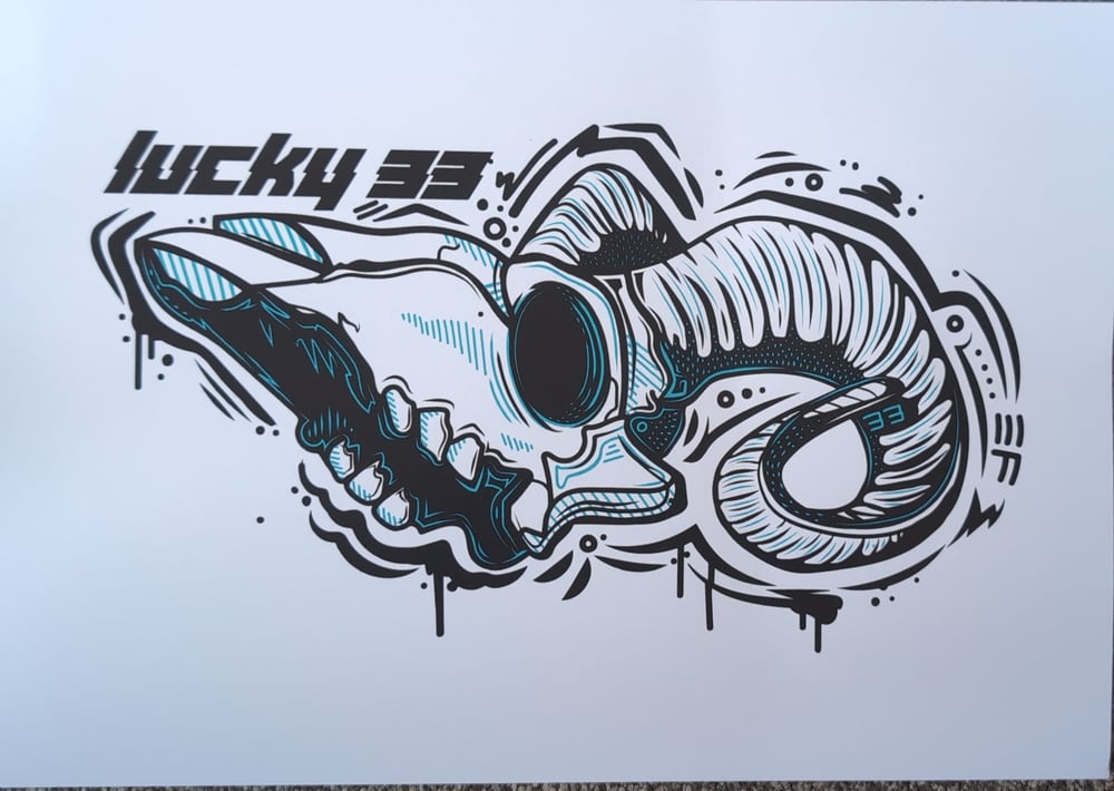 Lucky 33 A4 Print (Pack of two)