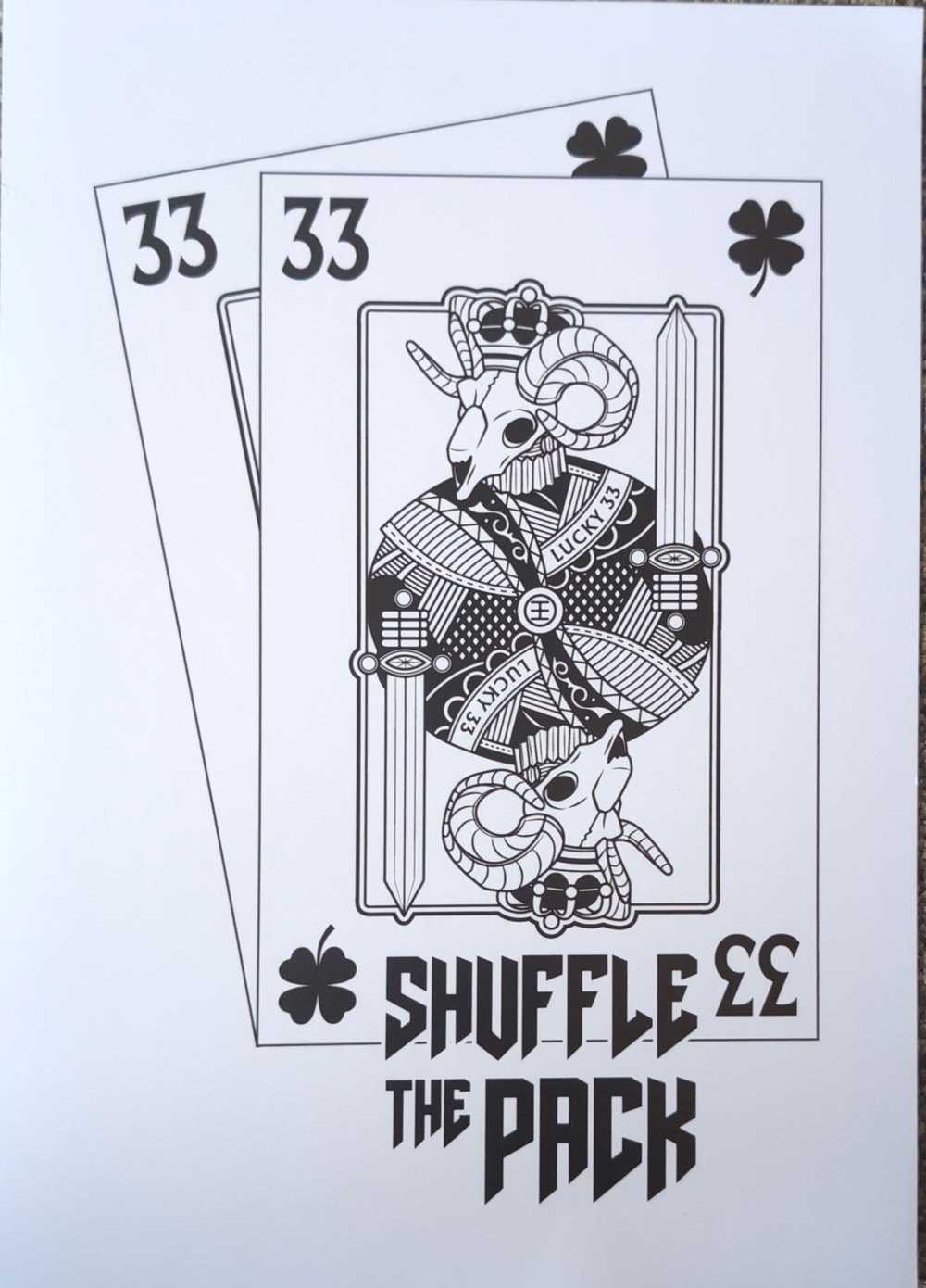 Lucky 33 A4 Print (Pack of two)