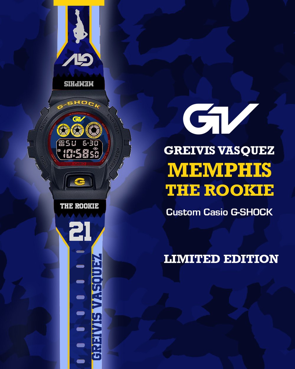 Greivis Vasquez Custom G-Shock - LIMITED EDITION - "The Rookie"