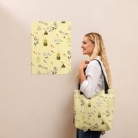 Image 2 of Sac fourre-tout, illustré rose Noël, sac personnalisé