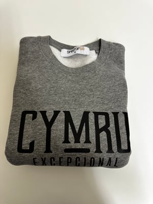 Image of CYMRU EXEPCIONAL  Authentic Sweatshirt in Heather Grey 