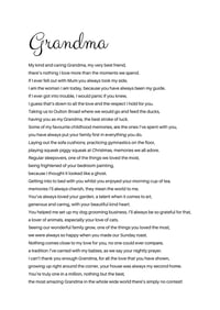 Image 1 of Personalised rhyme for Grandma/nana 