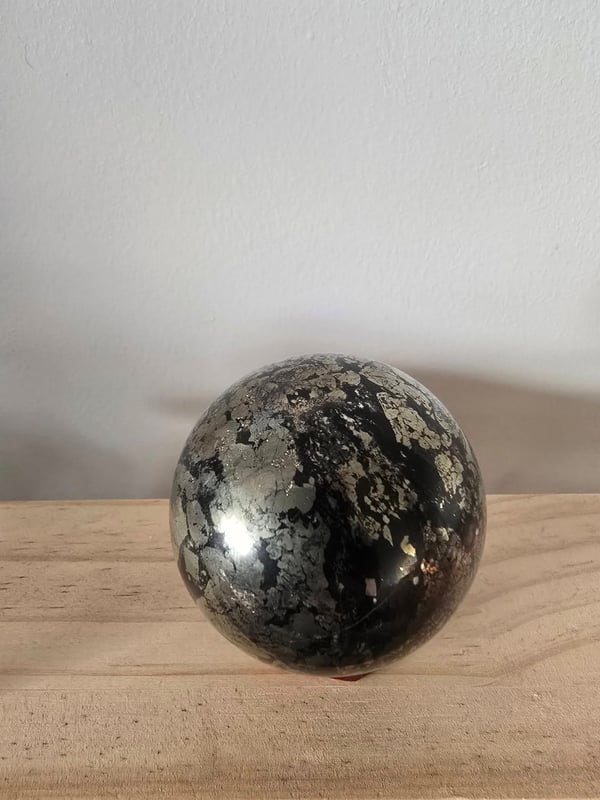 Image of Polished Pyrite Sphere 346g