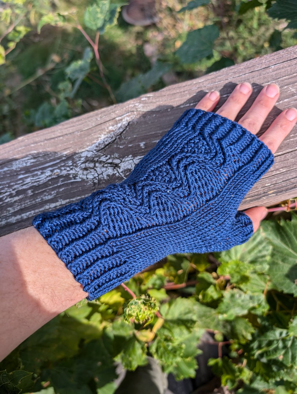 Blue Wave Wristwarmers