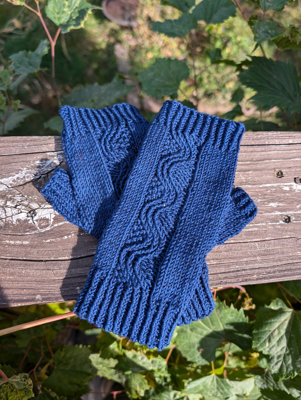 Blue Wave Wristwarmers