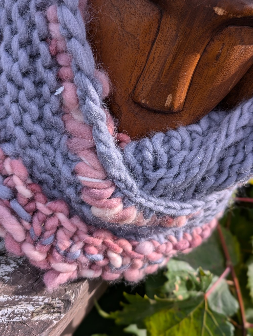 Pink and Purple Circular Scarf