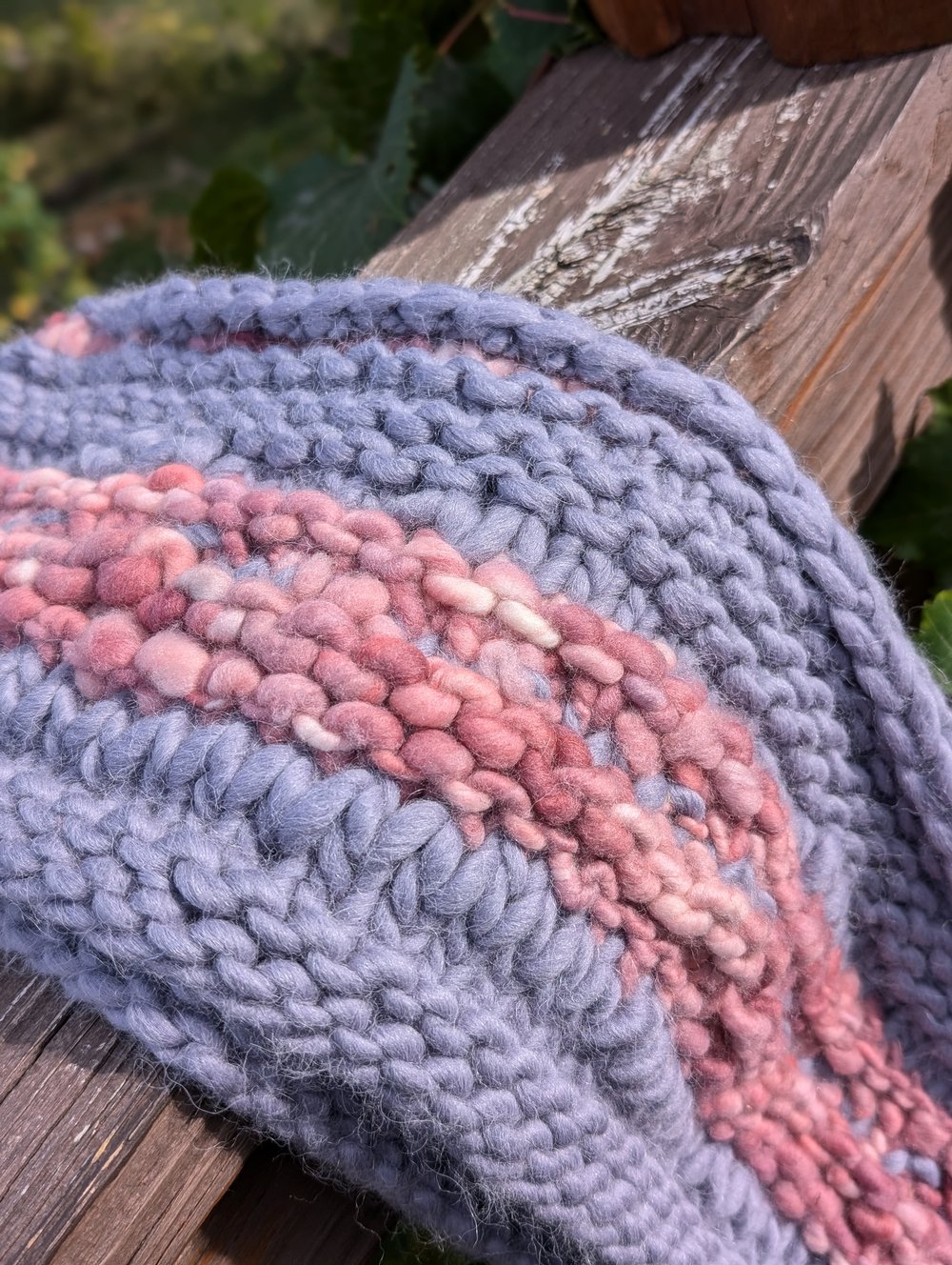 Pink and Purple Circular Scarf