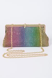 Multicolored clutch/shoulder bag