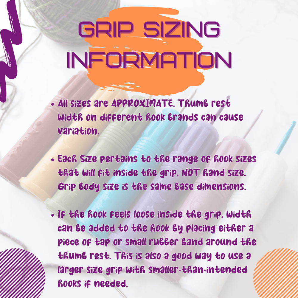 Image of Squishy Grip Choose Your Own Adventure Sleek 2.0 Interchangeable Silicone Crochet Hook Grip