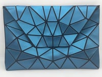 Metallic blue clutch bag 