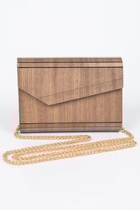 Wooden clutch/shoulder bag