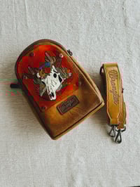 Image 2 of Desert Cow - Leather Patched Wrangler Bag