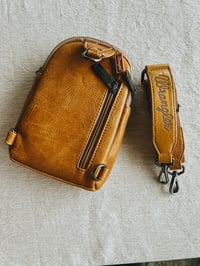 Image 4 of Desert Cow - Leather Patched Wrangler Bag