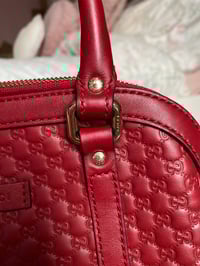 Image 4 of Gucci Red Microguccissima Dome Bag