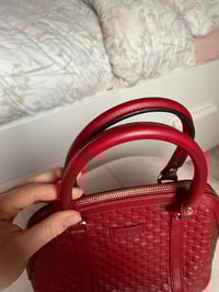 Image 8 of Gucci Red Microguccissima Dome Bag