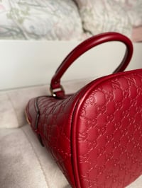 Image 11 of Gucci Red Microguccissima Dome Bag