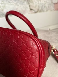 Image 12 of Gucci Red Microguccissima Dome Bag