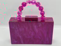 Fuchsia arcylic handbag