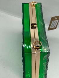 Image 2 of Green arcylic clutch  bag