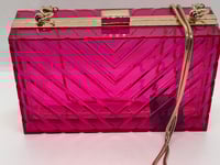 Image 1 of Pink arcrylic clutch bag 