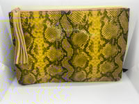 Oversized black & gold clutch