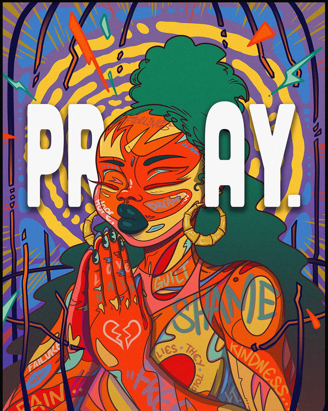 PRAY SIS 11x14 Print by BLKHD