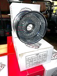 Image 5 of 13x7 Chrome 100 Spoke Player Wire Wheels (reverse)