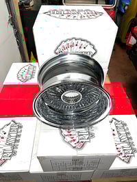 Image 4 of 13x7 Chrome 100 Spoke Player Wire Wheels (reverse)