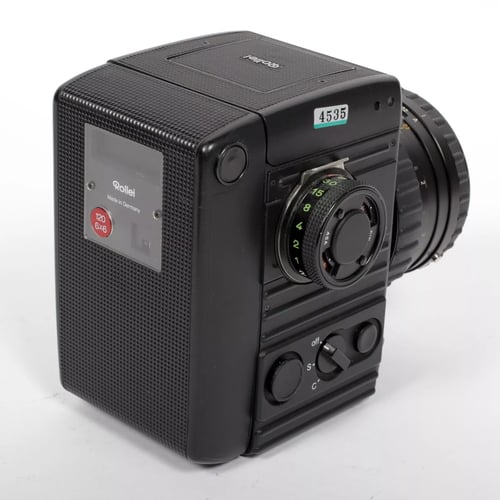 Image of Rolleiflex 6002 6X6 camera w/ Rolleigon HFT 80mm F2.8 lens + 120 ack + WLF #4535