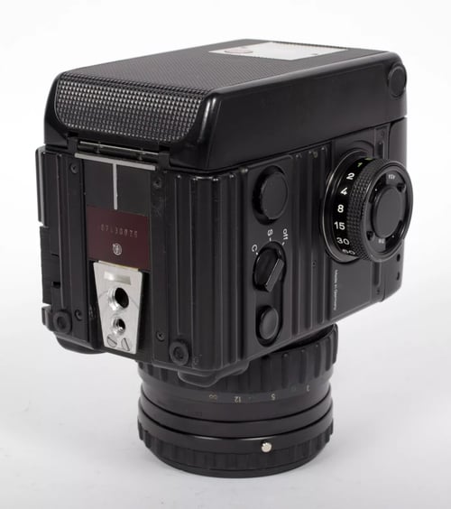 Image of Rolleiflex 6002 6X6 camera w/ Rolleigon HFT 80mm F2.8 lens + 120 ack + WLF #4535