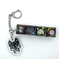 Image 7 of  Punk Furry Dog Themed  Mechanical Keychain with LED-Lit Clicky Switches