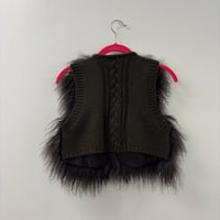 Image 2 of mongolian fur micro vest