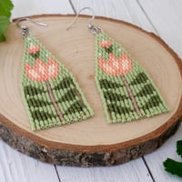 Image 2 of Light Green Folk Flower