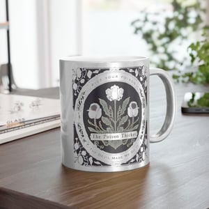 Image of The Poison Thicket Regency Logo | 11 oz Metallic Silver Mug