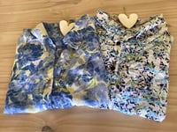 Image 3 of Memory Flowers custom created from a clients loved ones beautiful blue toned blouses