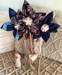 Image 3 of Memory Flowers custom created from a clients loved ones collection of precious ties