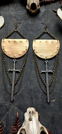 Image 2 of Battalion brass earrings 