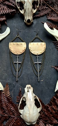 Image 3 of Battalion brass earrings 