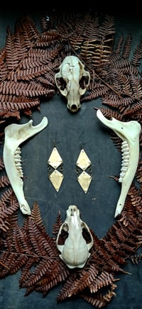 Image 1 of Hourglass brass earrings