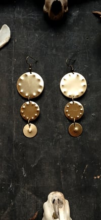 Image 3 of Solar Shield brass earrings