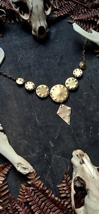 Image 3 of Seasonal Compass brass choker necklace