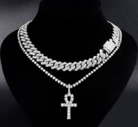 Image 1 of Luxe Ankh Necklace Set