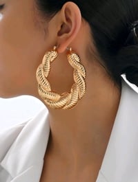 Image 2 of Chunky twisted earrings 