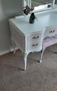 Image 2 of Olympus French Louis Style Dressing Table  Mirrors, Stool.