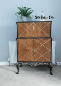 Image 1 of Queen Anne Walnut Cocktail Cabinet.