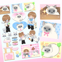 Image 1 of Cat Dad~sticker sheet 