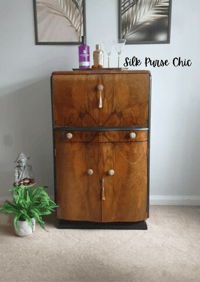 Image 1 of Vintage Cocktail Cabinet finished in Black.