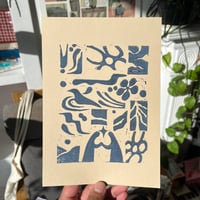 Image 1 of chunky flash lino print