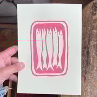 pink sardines print